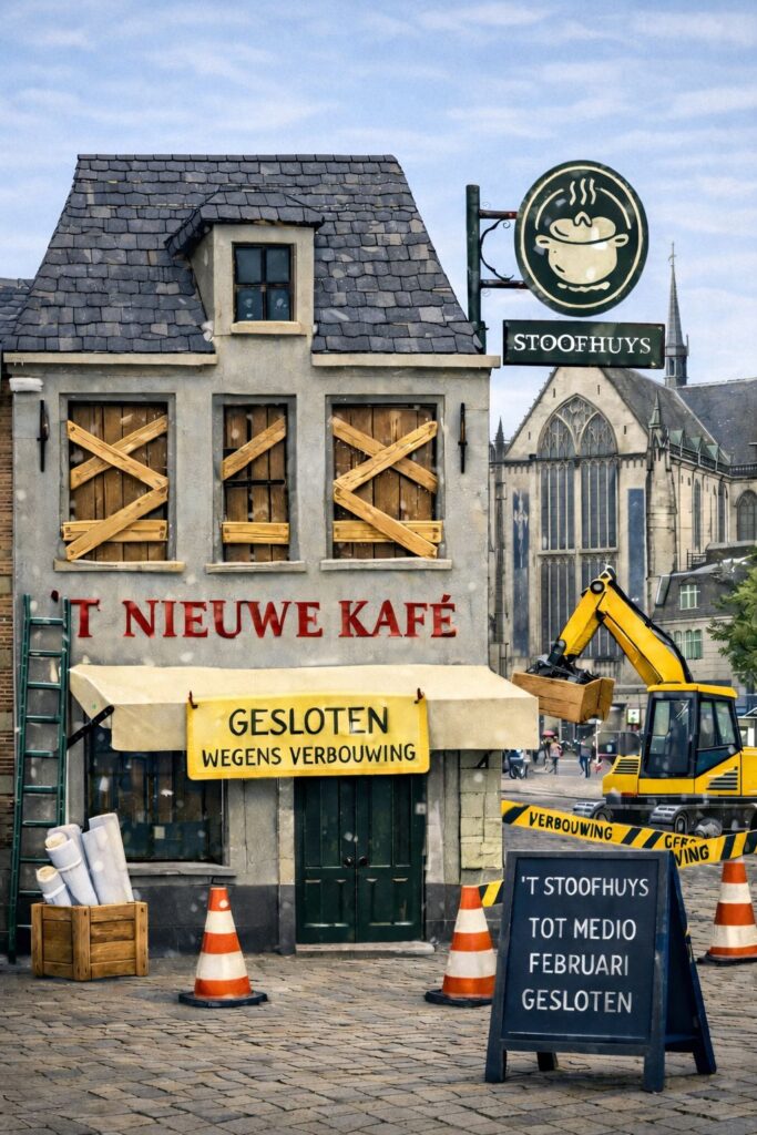 Verbouwing mid feb weer geopend